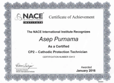 Certificate Asep- NACE Certified Cathodic Protection Technician asep 1