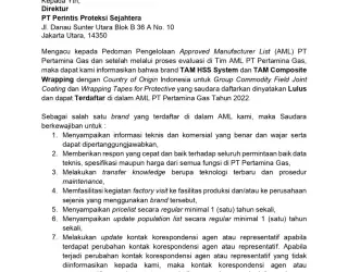 Products PRODUSEN FIELD JOINT COATING (TAM HSS) 2 penting_300_pg1100_surat_hasil_evaluasi_aml_pt_perpro_hss_tape_page_0001